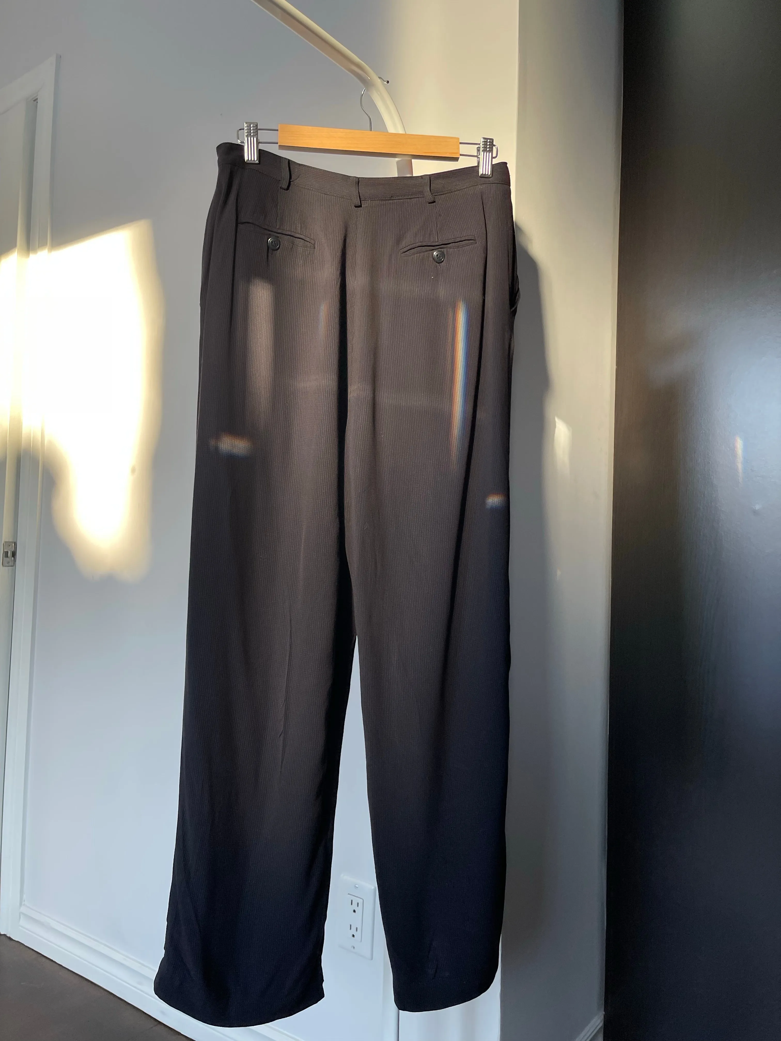 90s Comfy Ultra High Rise Patterned Trousers - 31