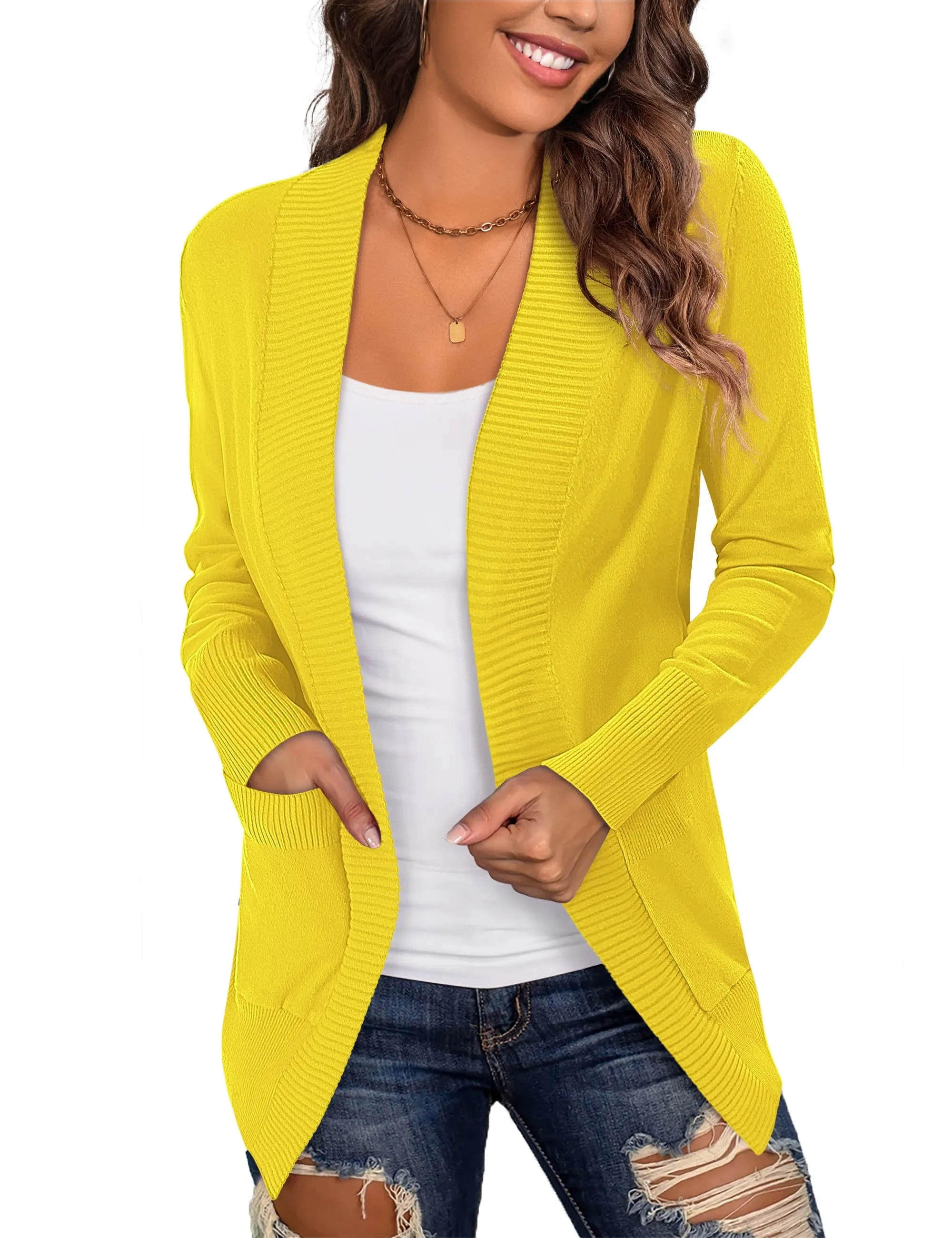 a.Jesdani Women's Cardigan Casual Lightweight Knit Cardigan Sweaters S-XXL