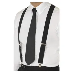 Black Elasticated Braces