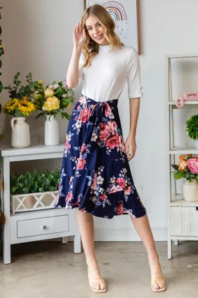 Blue Zone Planet |  Reborn J Floral Wrap Ruffled Skirt