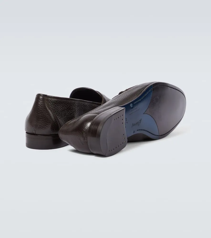 Brioni Grained leather loafers