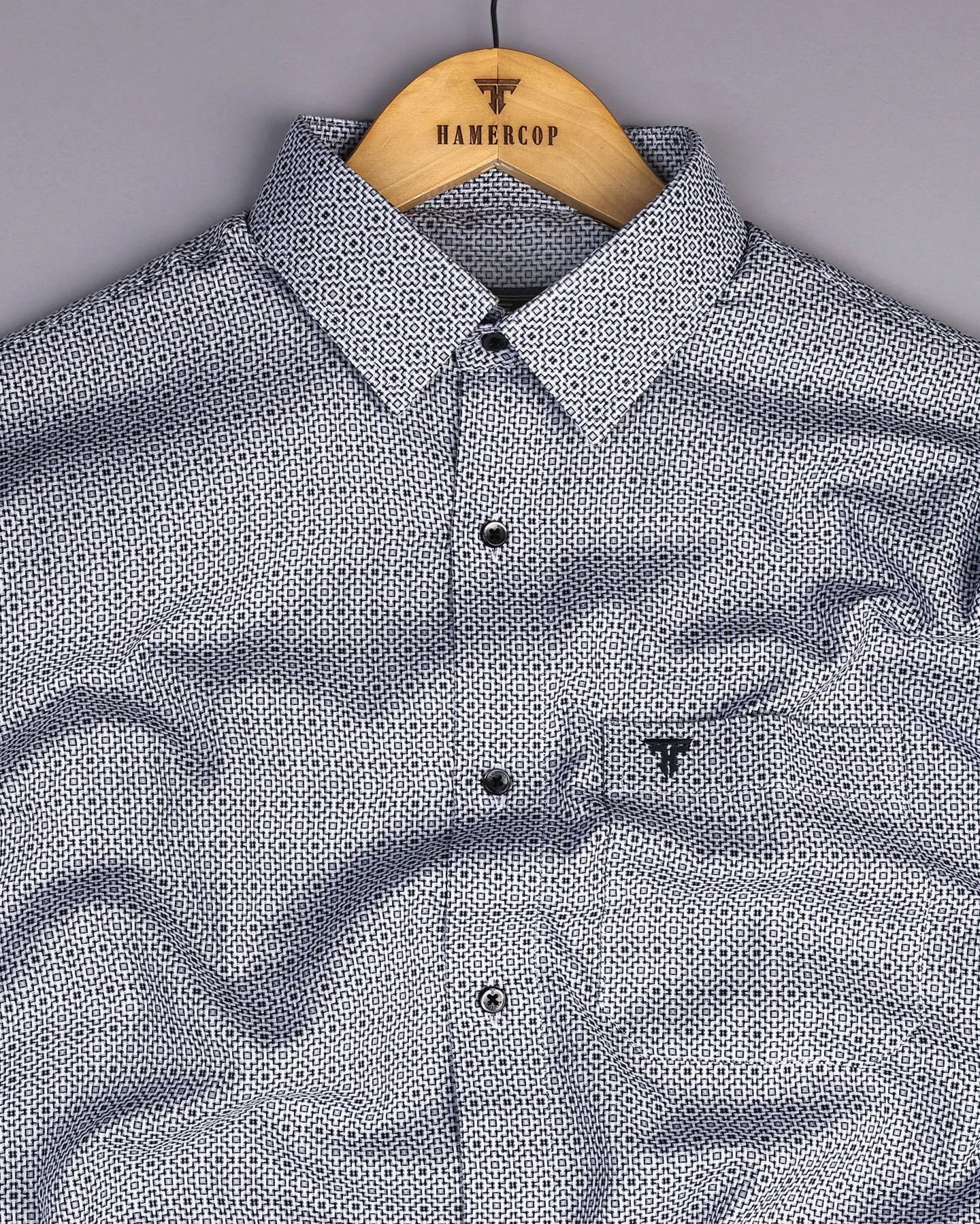 Brisco Black With White Premium Giza Shirt