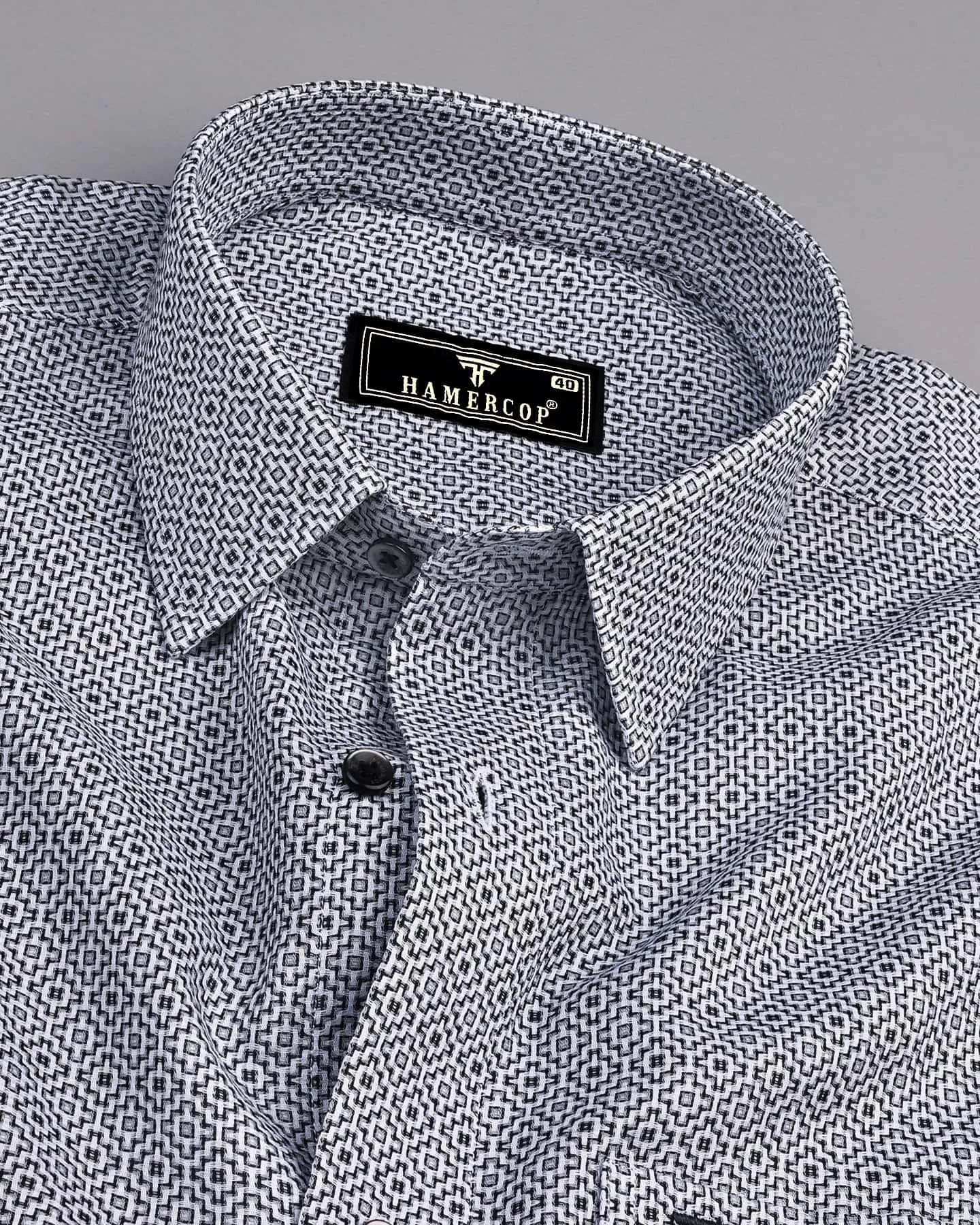 Brisco Black With White Premium Giza Shirt
