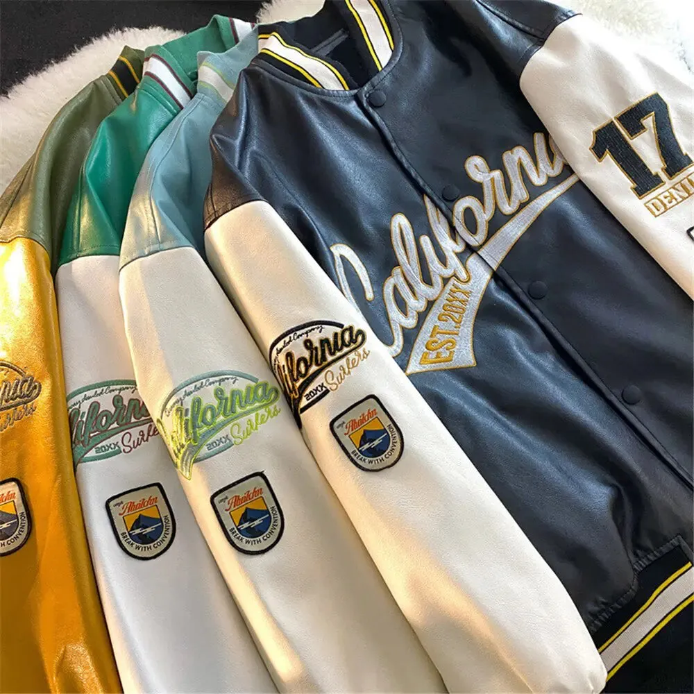 Cali Retro Letter Embroidered Jackets