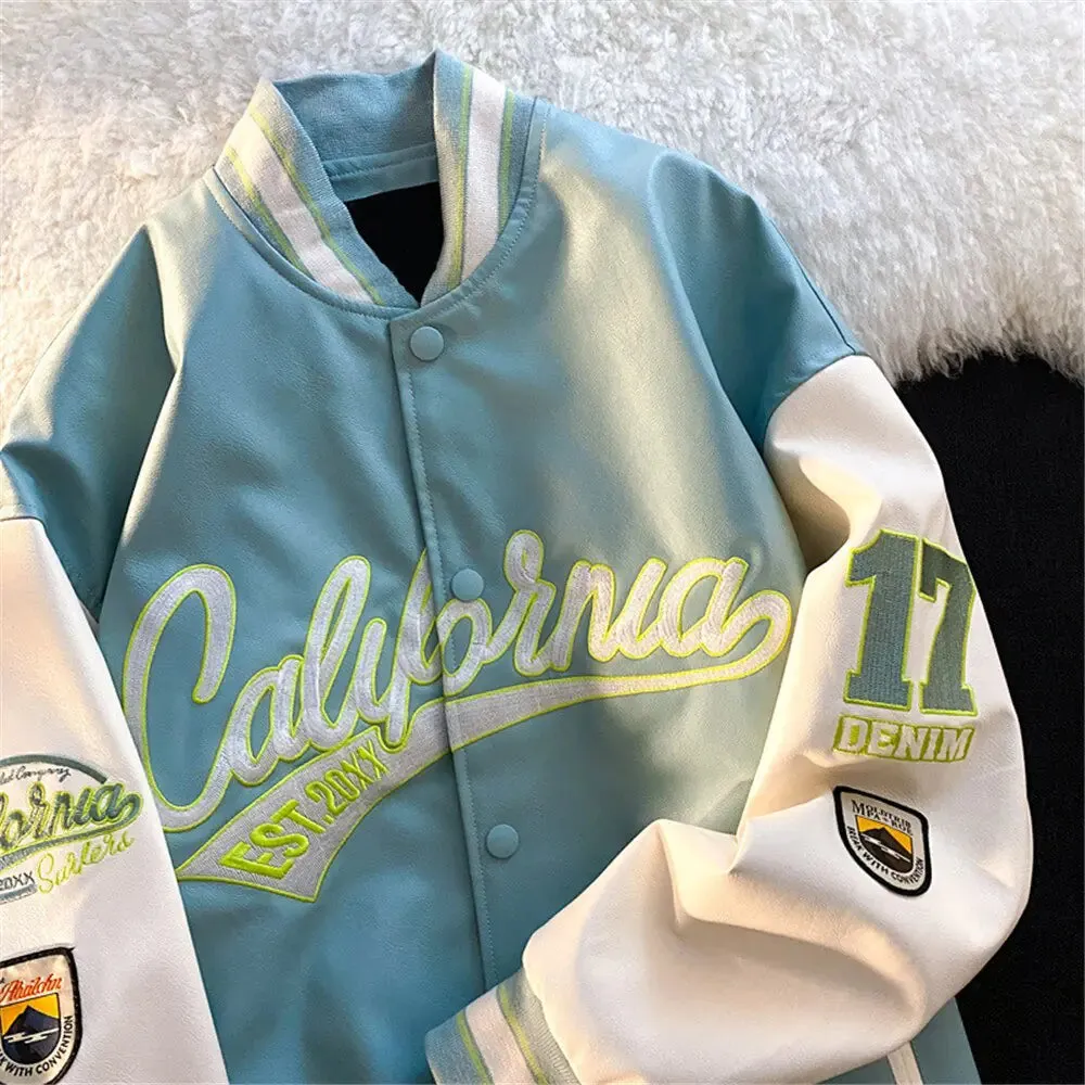Cali Retro Letter Embroidered Jackets