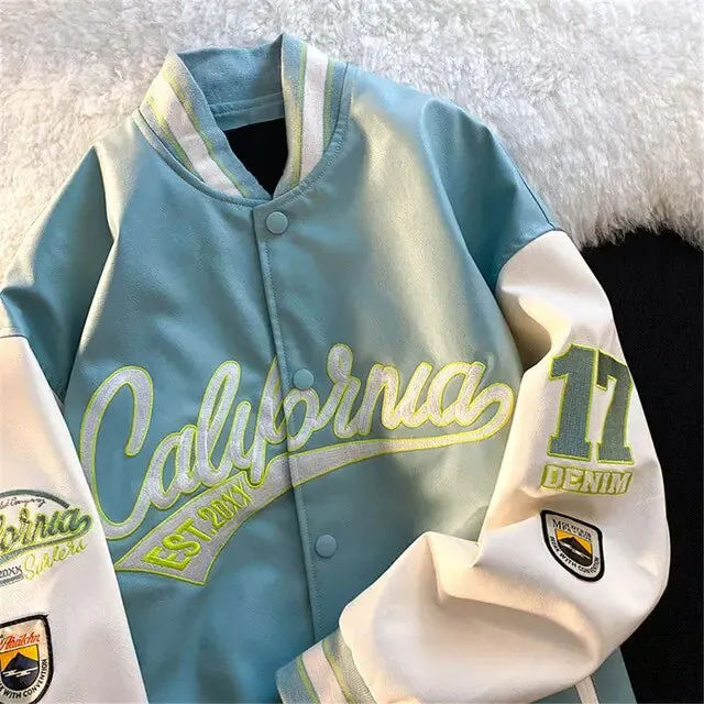 Cali Retro Letter Embroidered Jackets