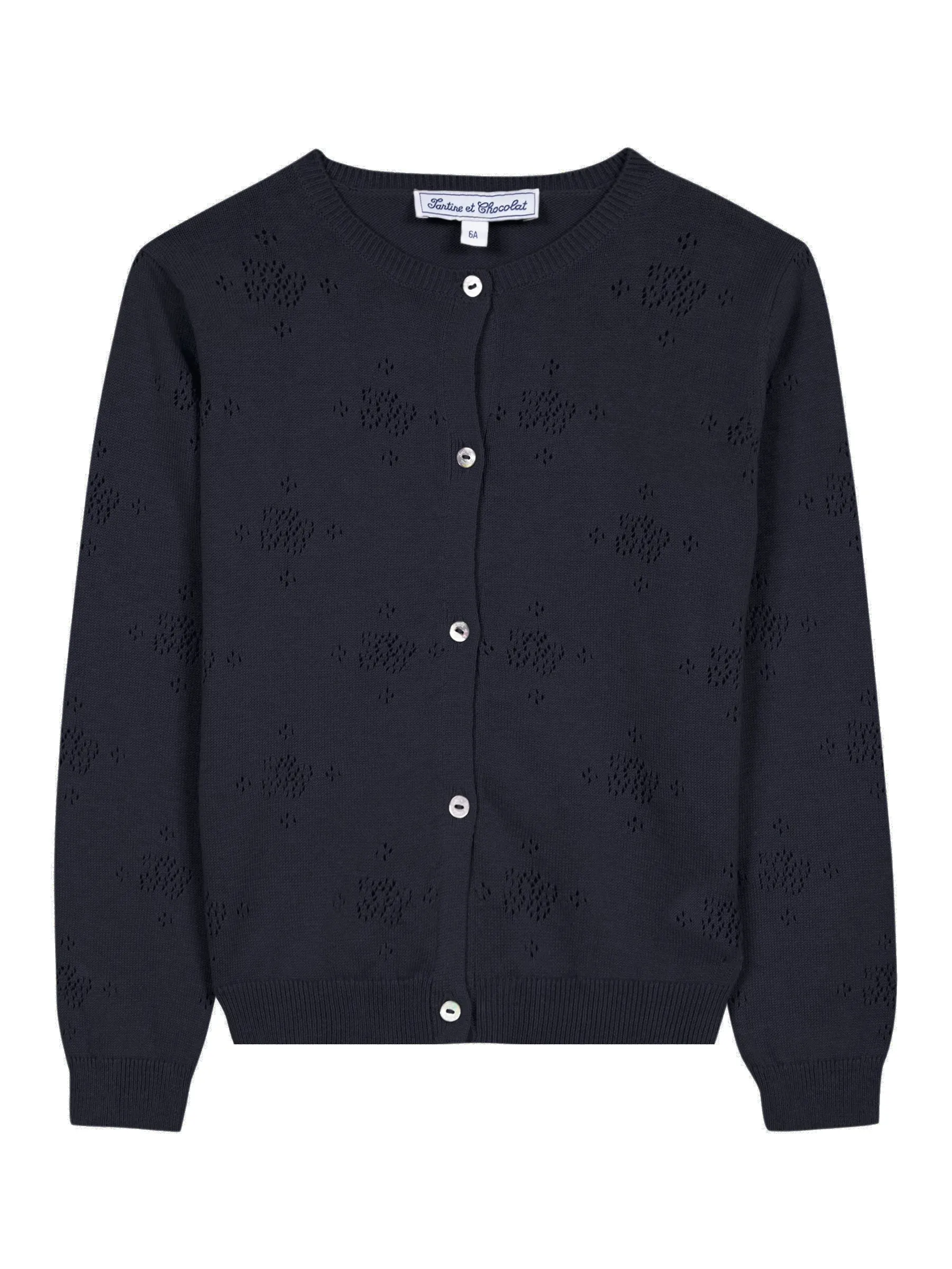 Cardigan - Navy cotton