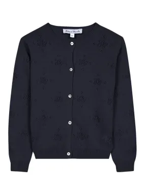 Cardigan - Navy cotton