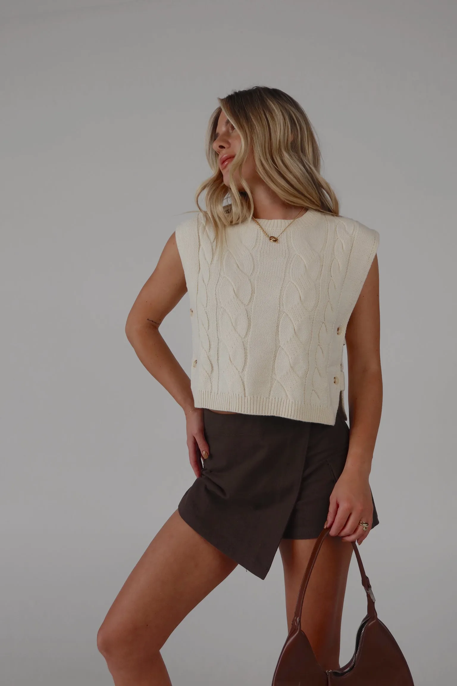 Cargo Envelope Skort in Charcoal