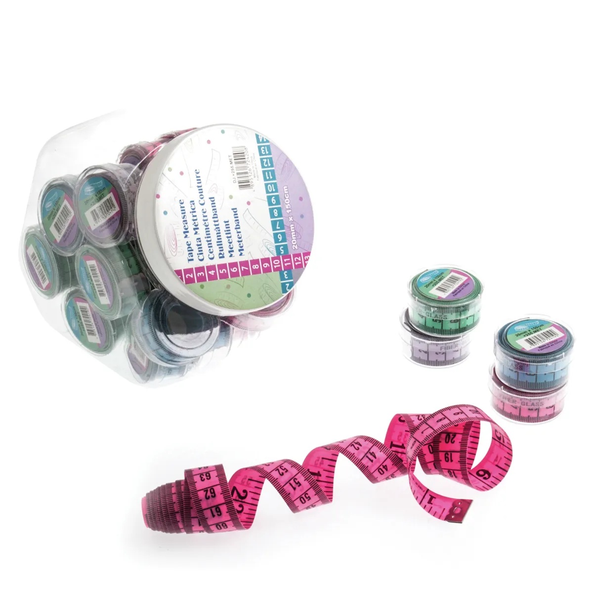 Coloured Flexible Tape Measure with Case