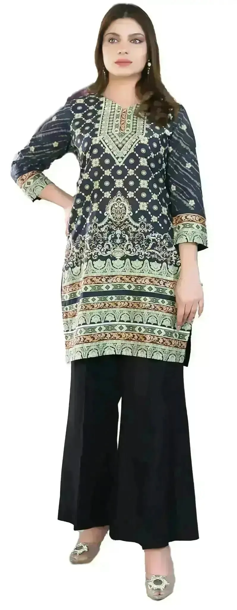 Cotton Lawn Kurtis for Women – Printed Ethnic Wear | Buy Online USA | IshDeena