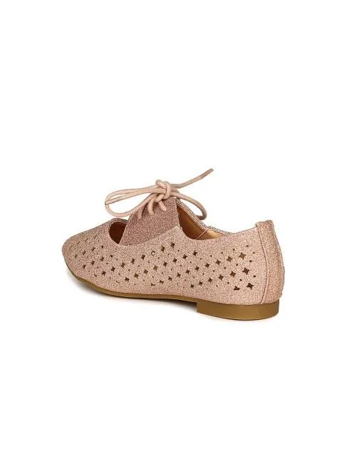 Dunsinky Rose Gold-Toned Cut-Out Casual Shoes