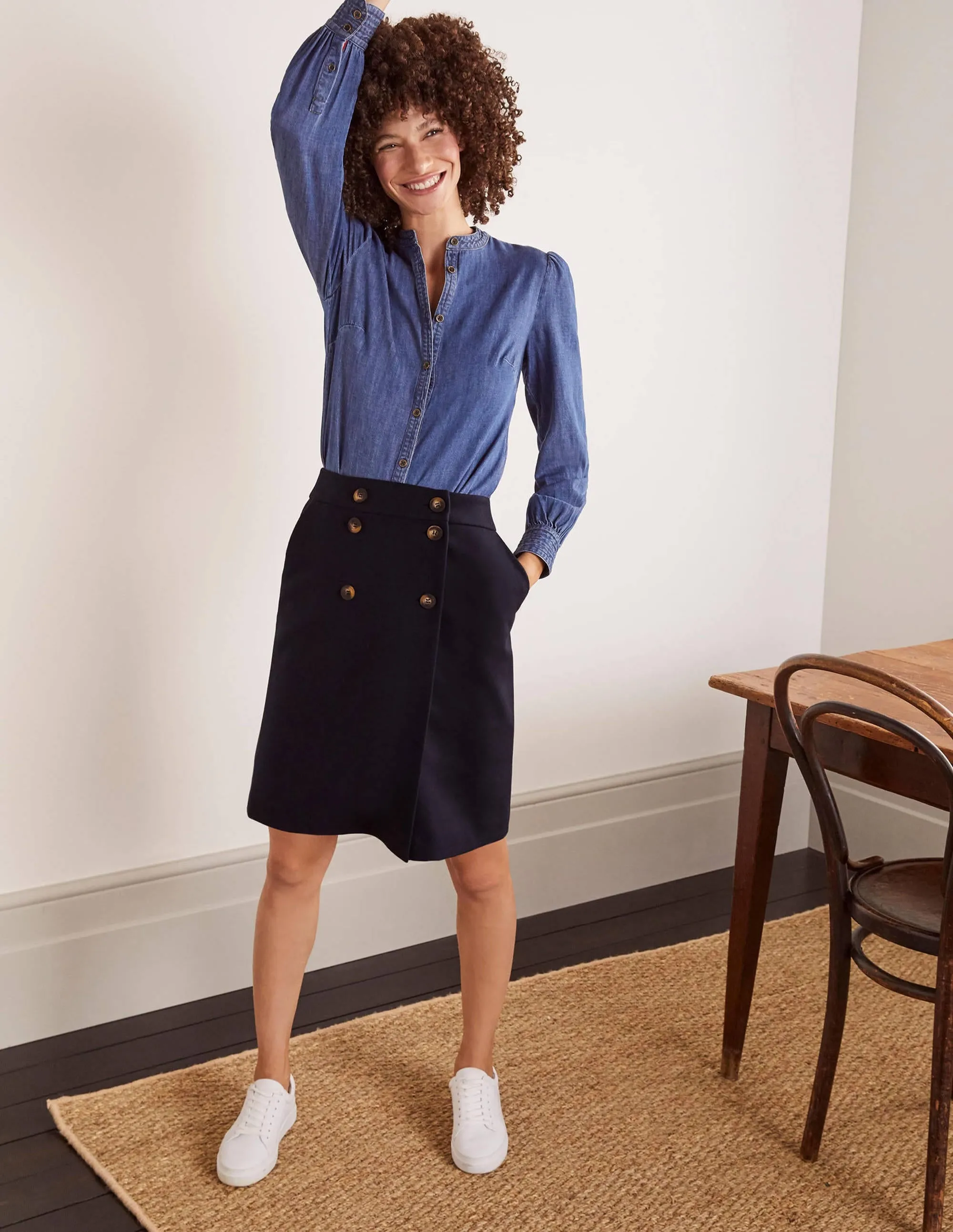 Eloise Mini Skirt-Navy