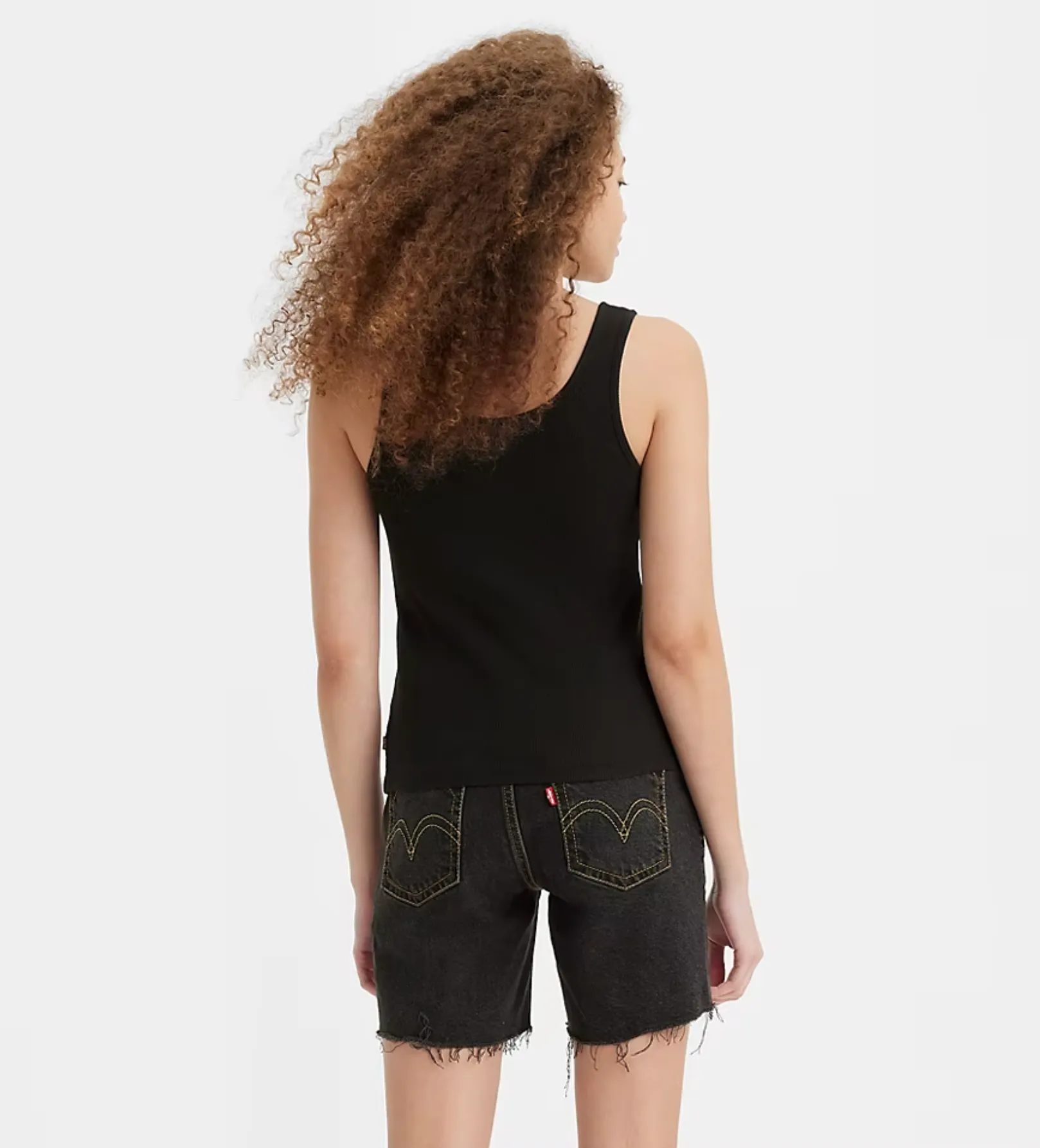Essential Rib Tank - Caviar