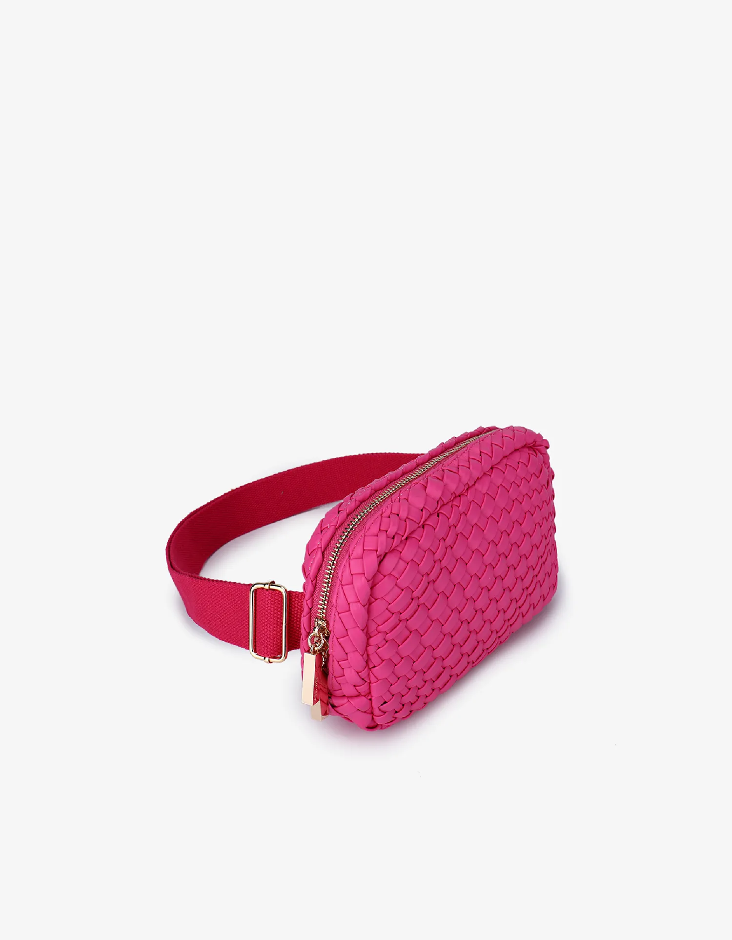 EVERLEIGH WOVEN BELT BAG HOT PINK