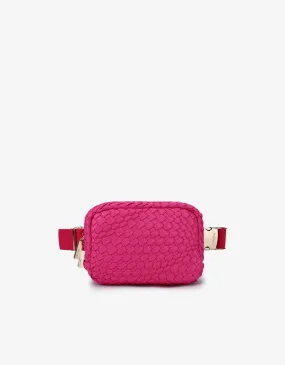 EVERLEIGH WOVEN BELT BAG HOT PINK
