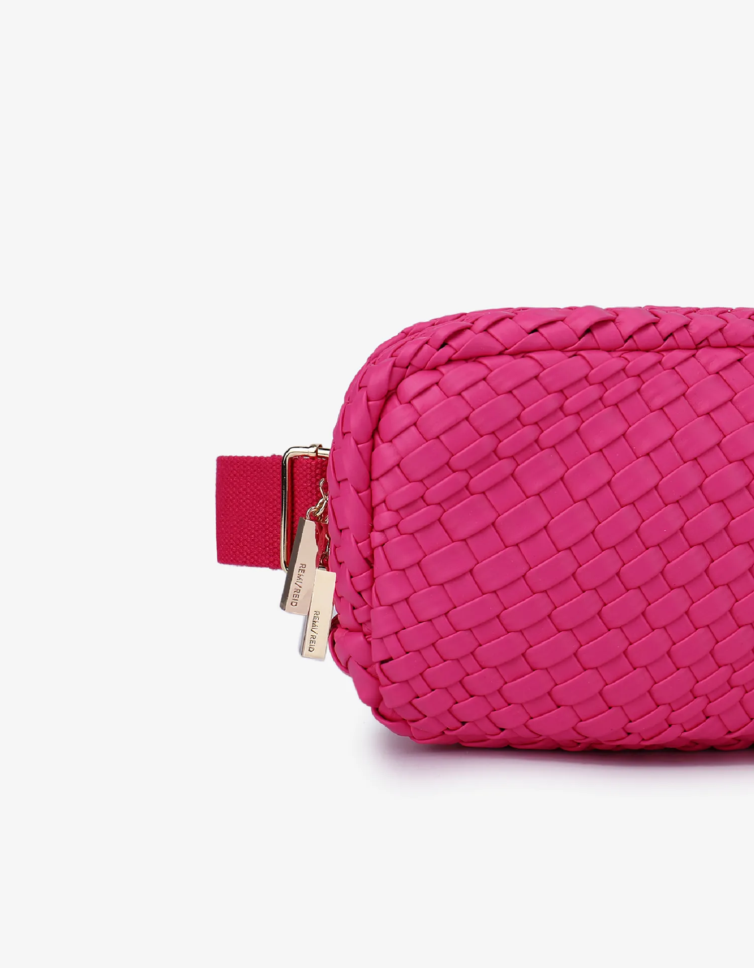 EVERLEIGH WOVEN BELT BAG HOT PINK