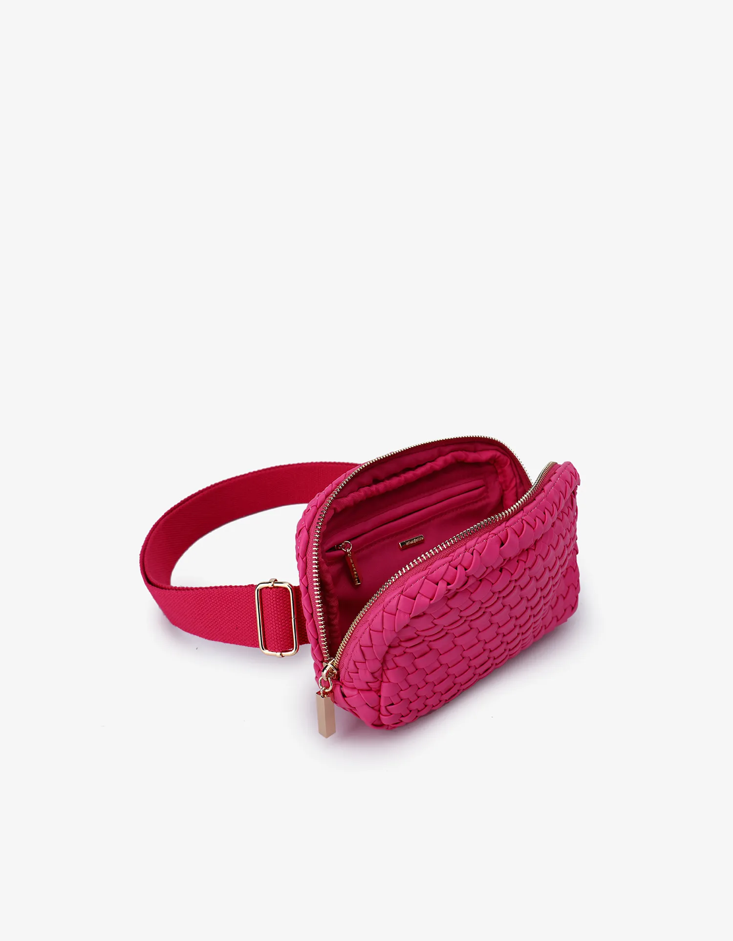 EVERLEIGH WOVEN BELT BAG HOT PINK