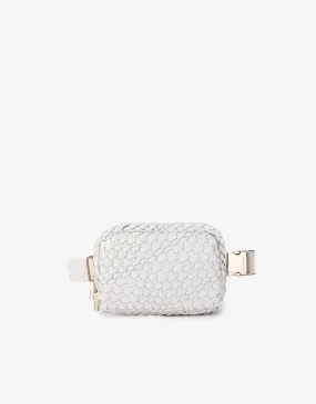 EVERLEIGH WOVEN BELT BAG OFF WHITE