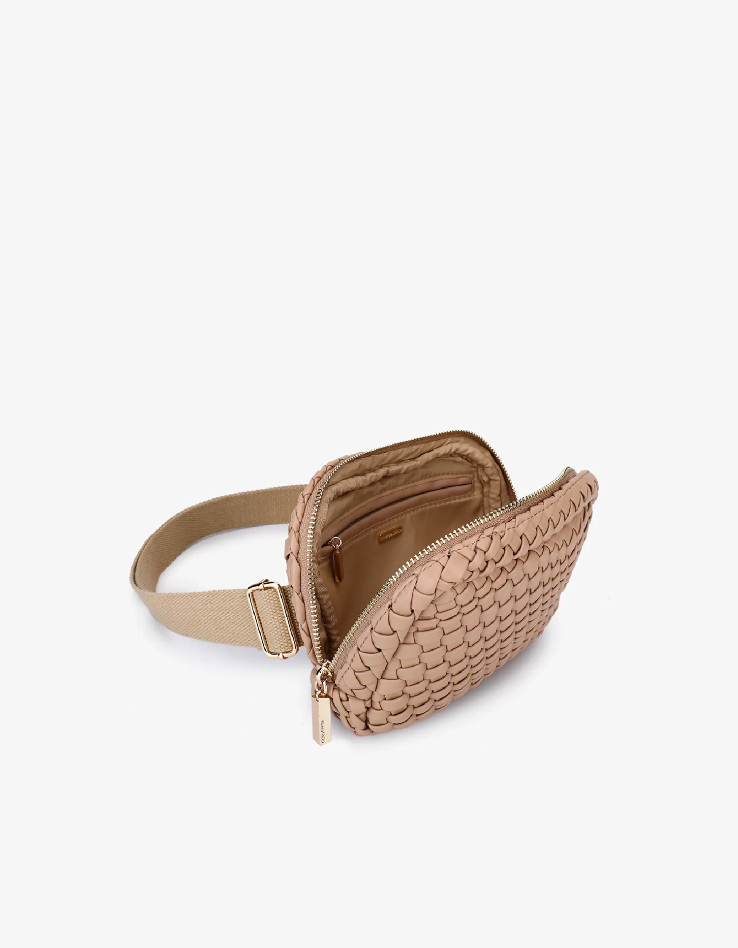 EVERLEIGH WOVEN BELT BAG TAUPE