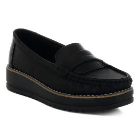 Fringed Nubuck Loafers