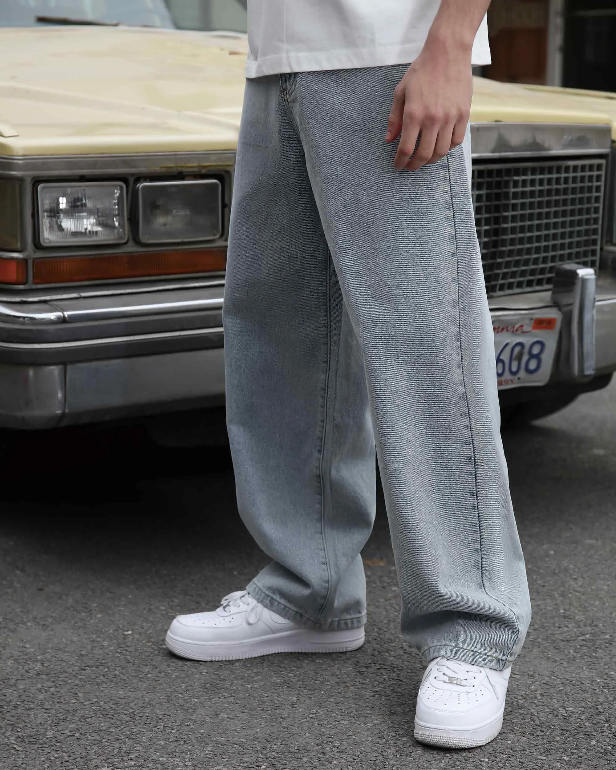Loose and Comfortable Blue Baggy Jeans-Mexico Local Delivery