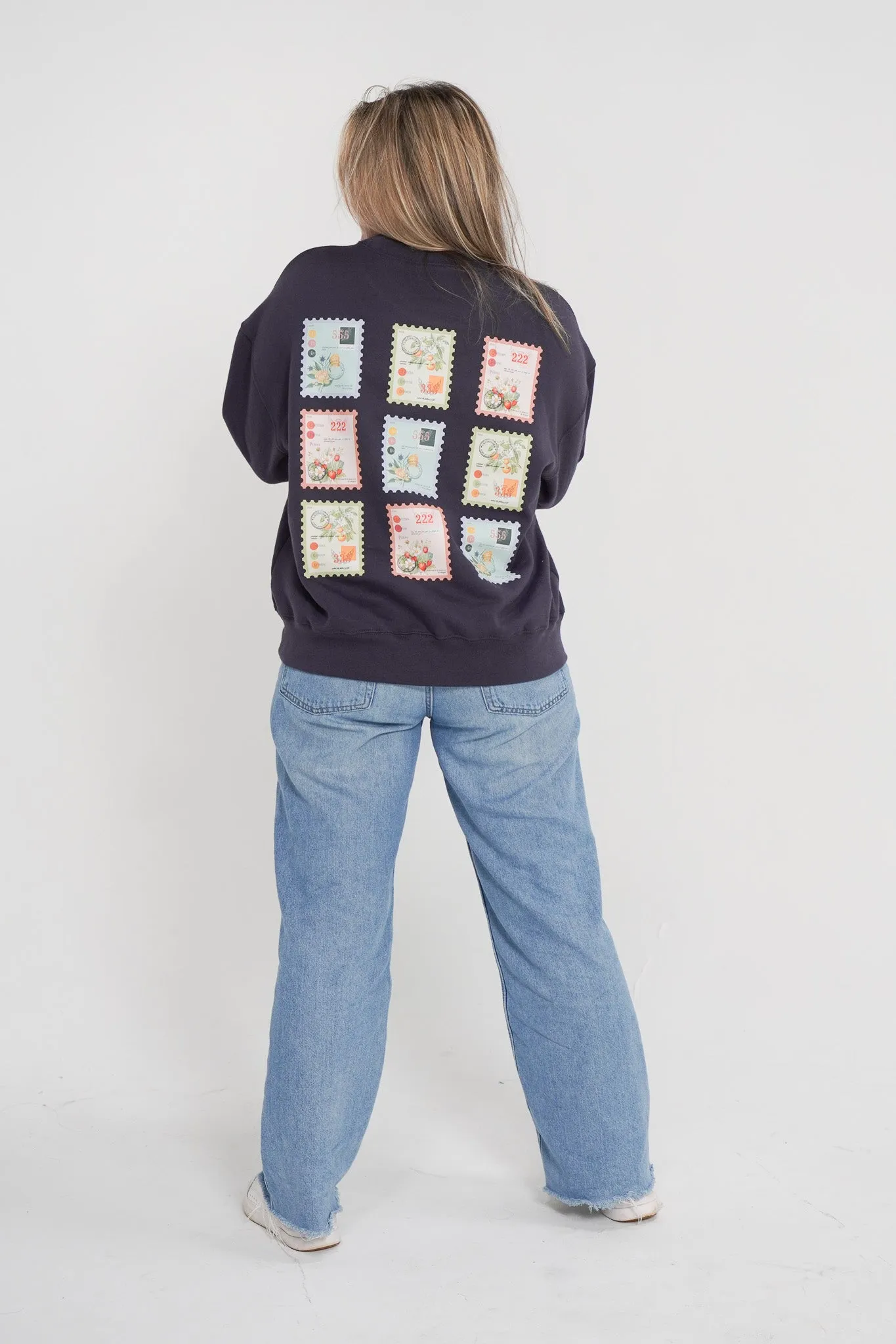 Mariposa Patchwork Stamp Crewneck