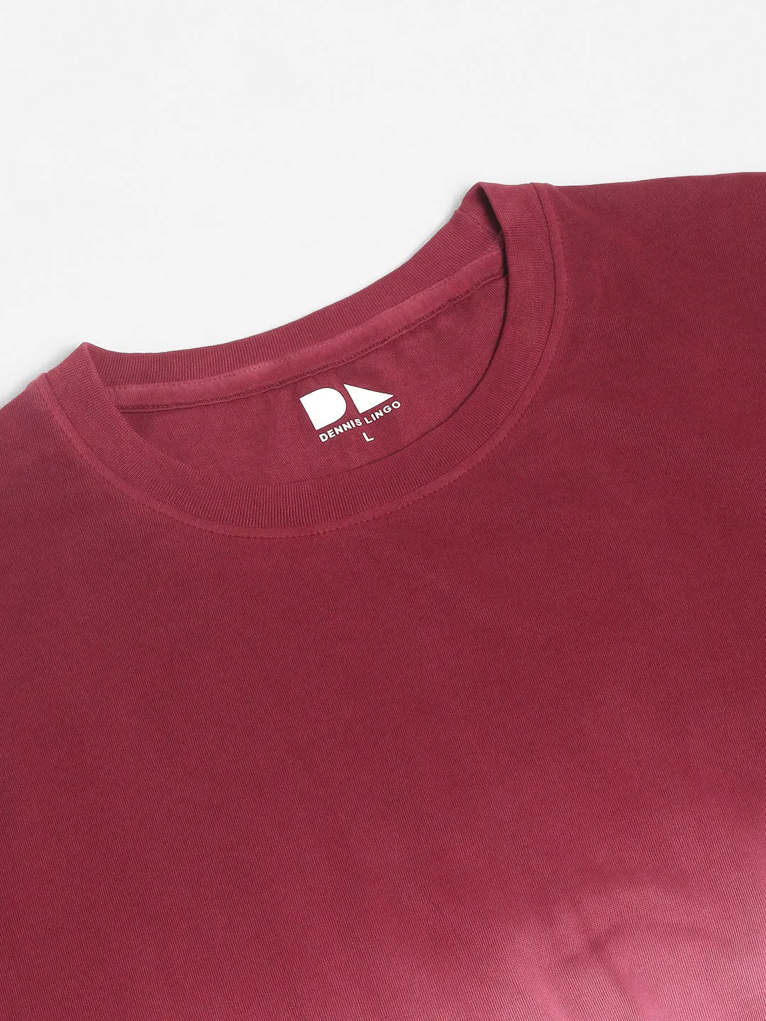 Men's Crew Neck Dyed Half sleeves Red T-Shirt