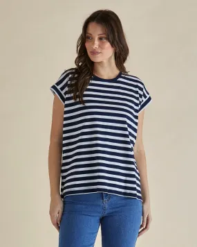Michaela Tee - Navy Stripe