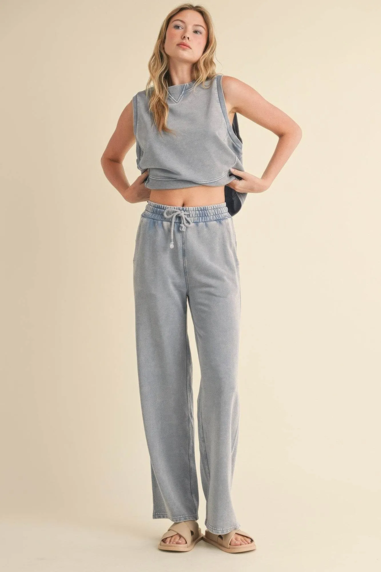 Mineral Wash Sleeveless Top