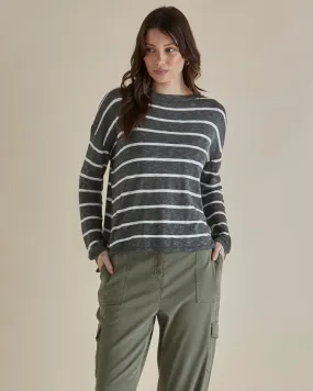 Natasha Knit Top - Green Stripe