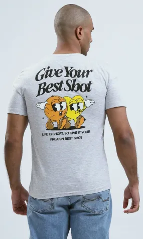 o188721 - Printed Slip-On Summer Tee - Heather Light Grey o188721 - Printed Slip-On Summer Tee - Heather Light Grey