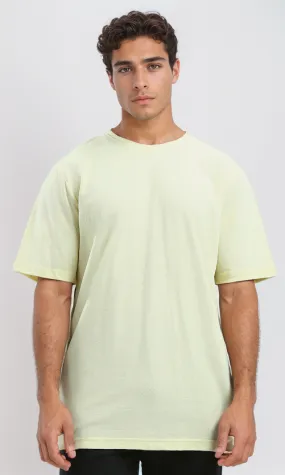 O189615 Lightweight Light Yellow Slip On Summer Tee O189615 Lightweight Light Yellow Slip On Summer Tee