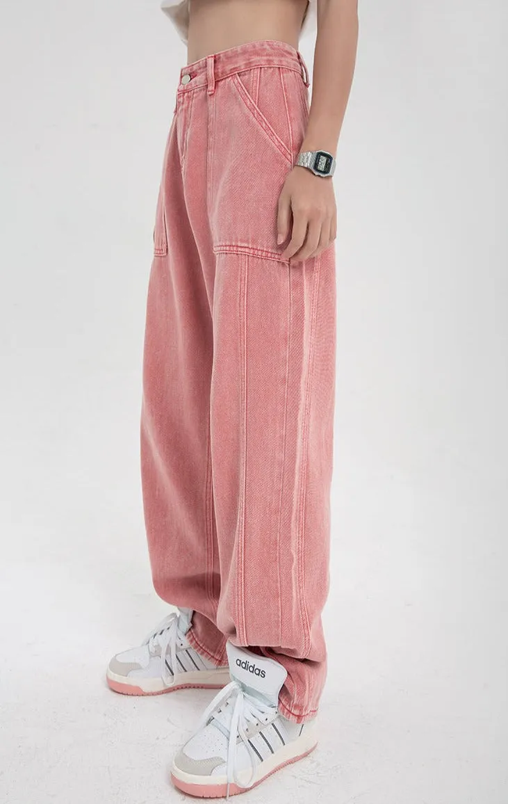 Straight Fit Faded Jeans