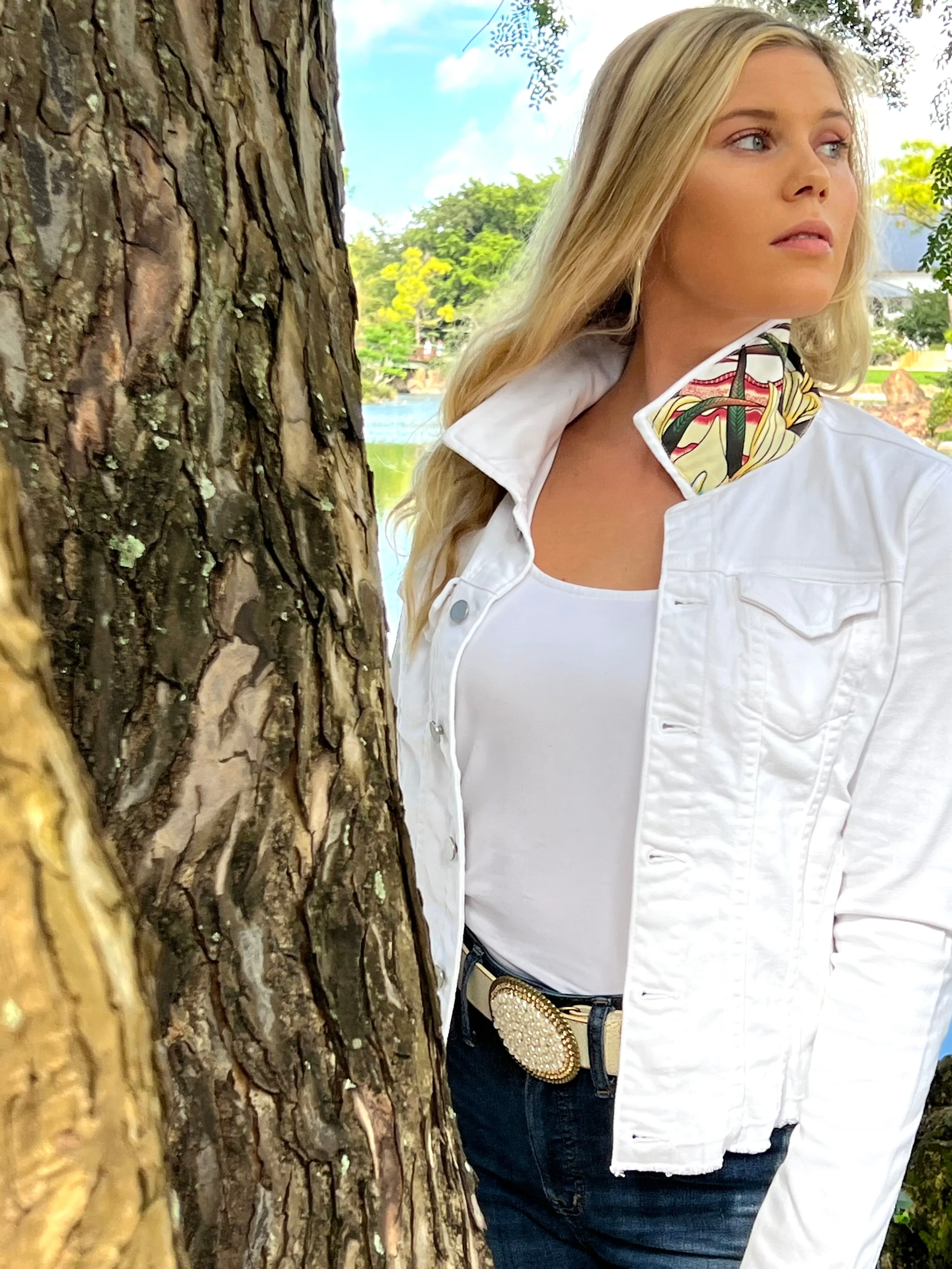 The White Denim Jacket / White Elephant