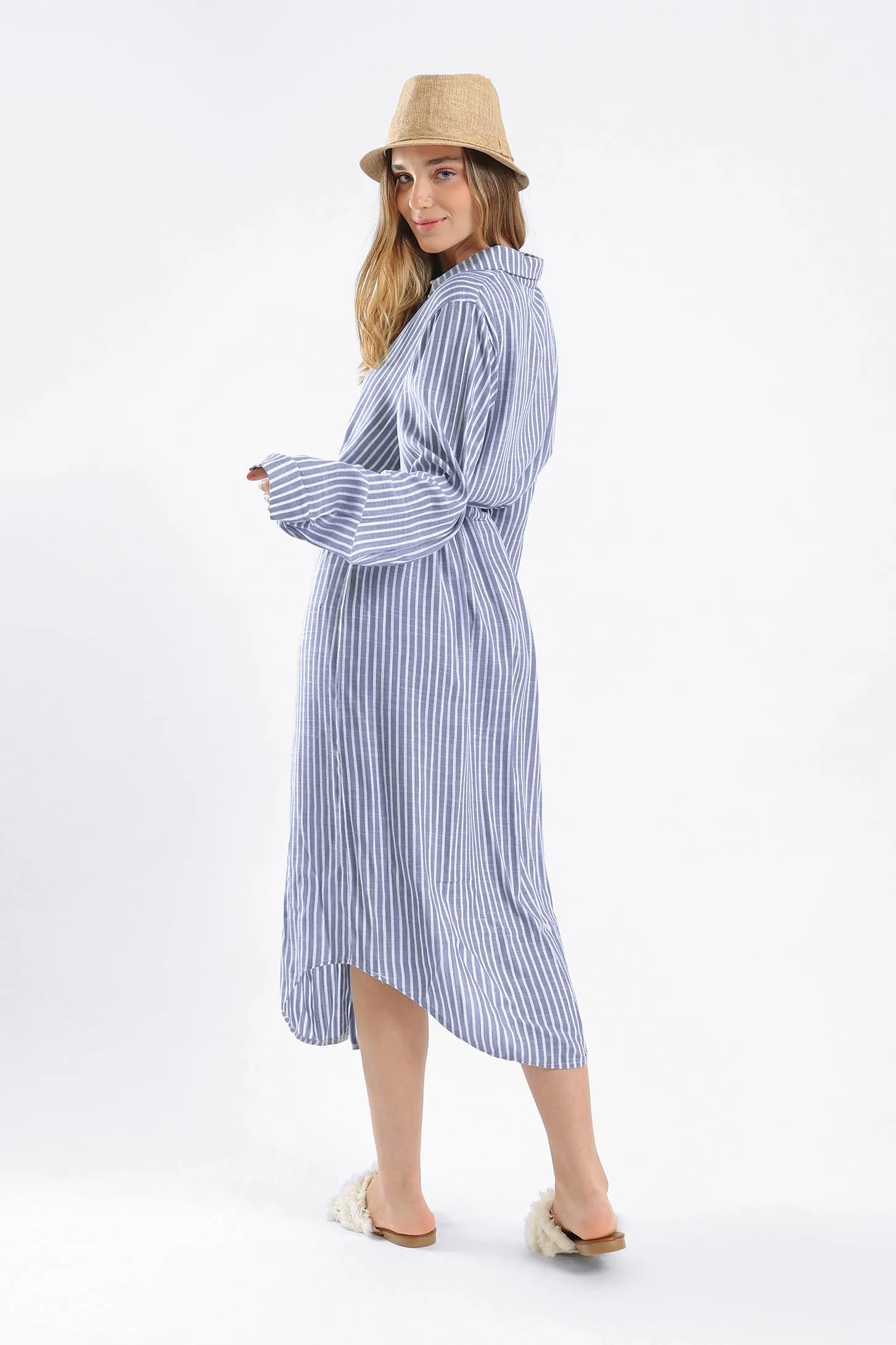 TIMELESS SHIRT DRESS - BLUE