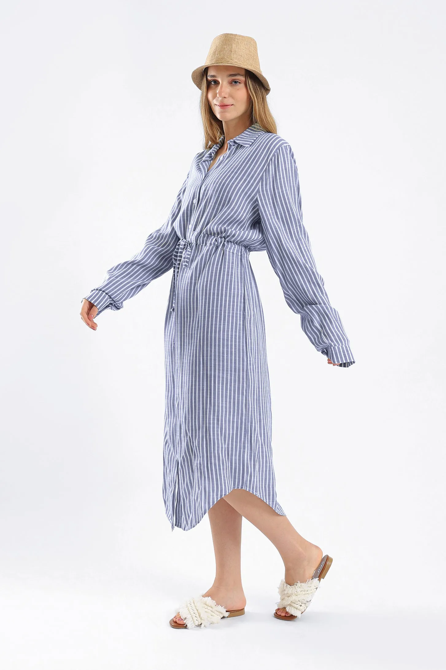 TIMELESS SHIRT DRESS - BLUE