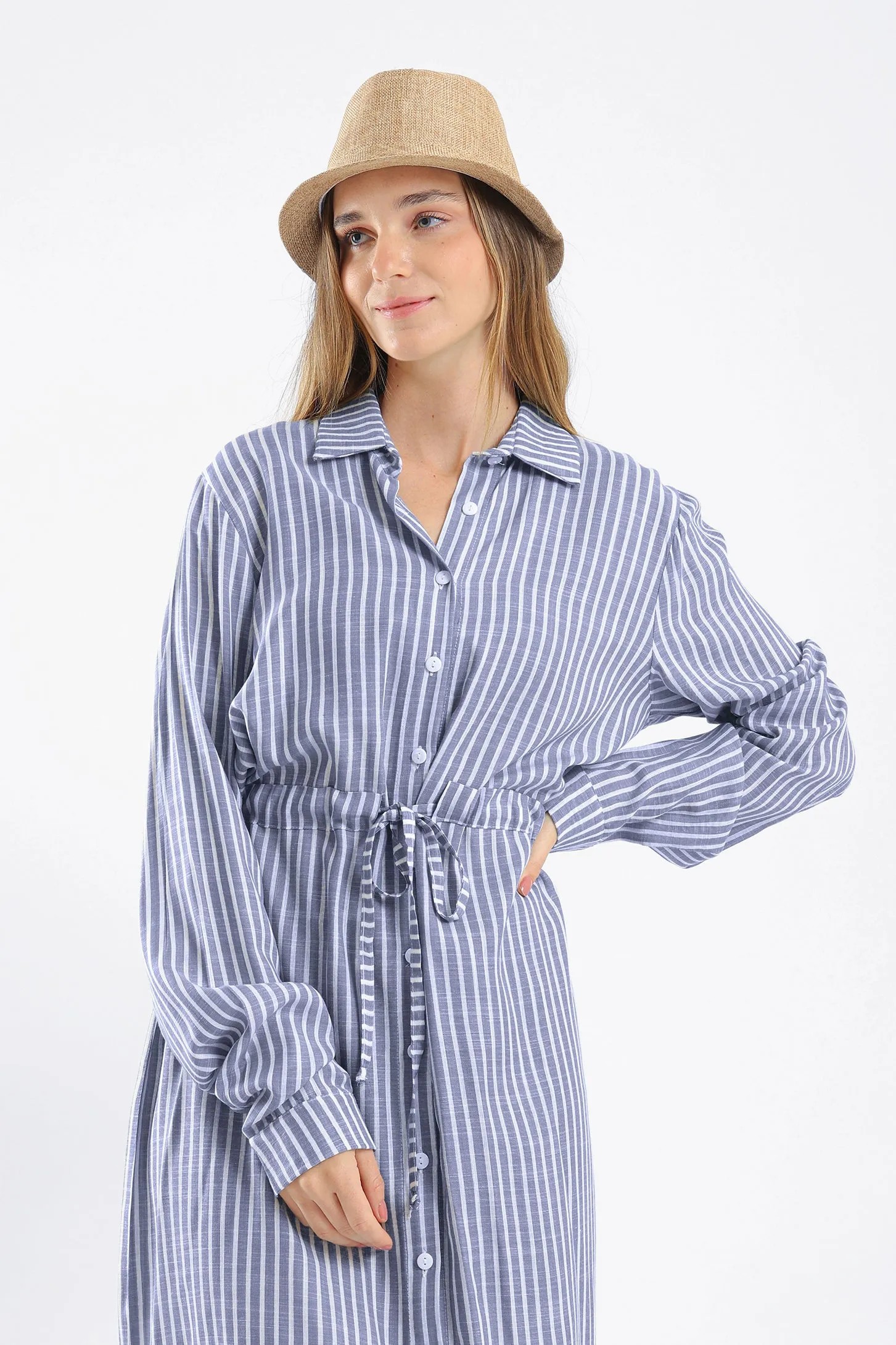 TIMELESS SHIRT DRESS - BLUE