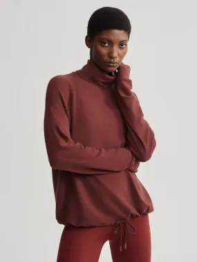 Varley Portland High Neck Midlayer, Hot Chocolate
