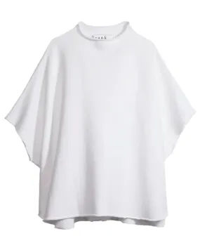 White Funnel Neck Capelet
